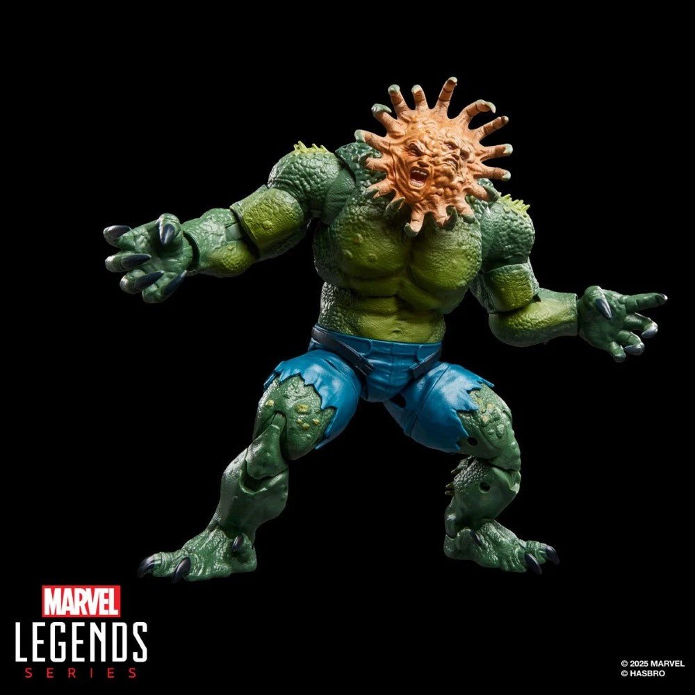 Hasbro Marvel Legends 6-inch Abomination figure with green textured skin and detailed mutated head on black background