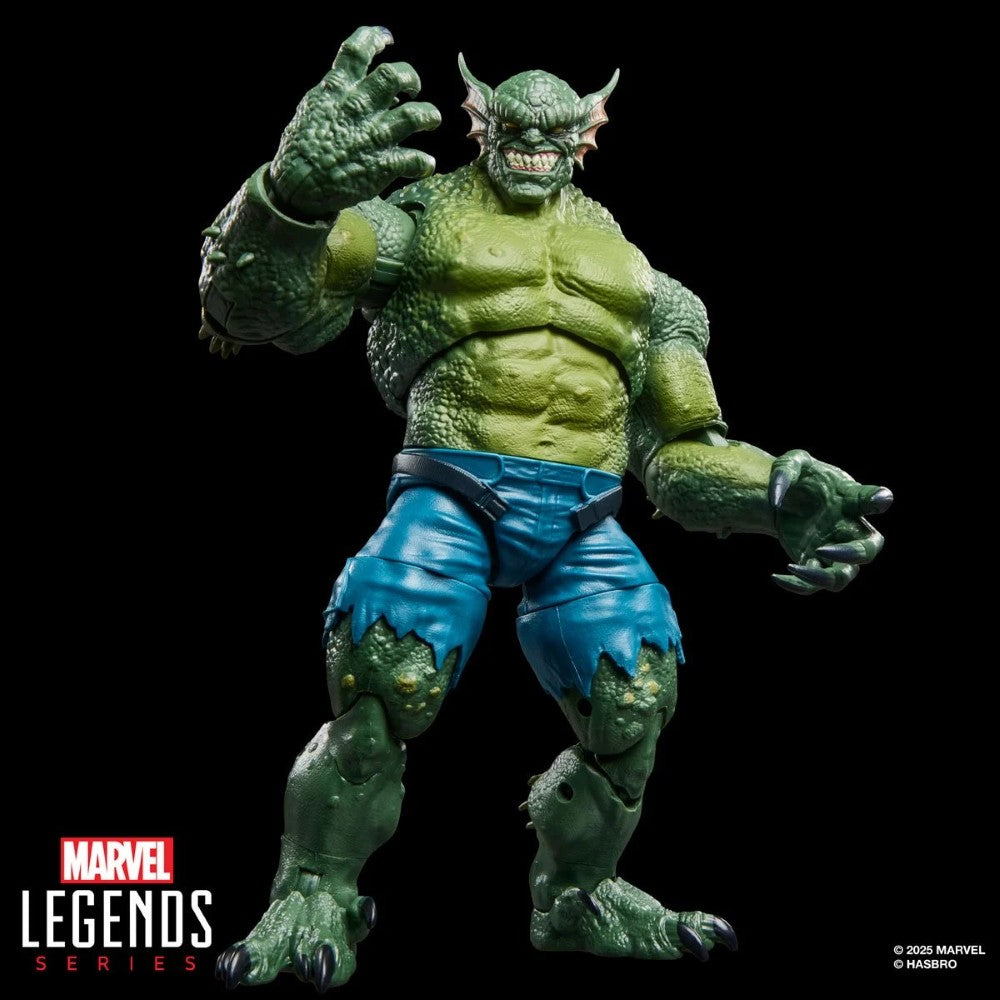 Hasbro Marvel Legends 6-inch Abomination action figure with muscular green skin and torn blue pants against black background