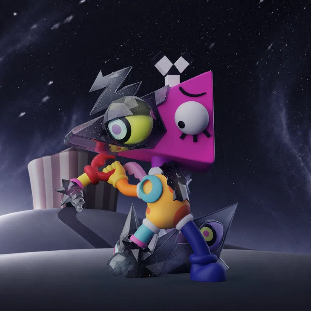 Abstracting Zooble - 3.5" Action Figure (The Digital Circus) by Glitch Productions in a space scene
