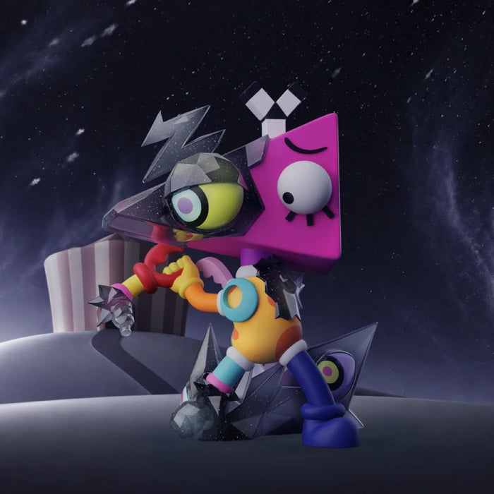 Abstracting Zooble - 3.5" Action Figure (The Digital Circus) by Glitch Productions in a space scene