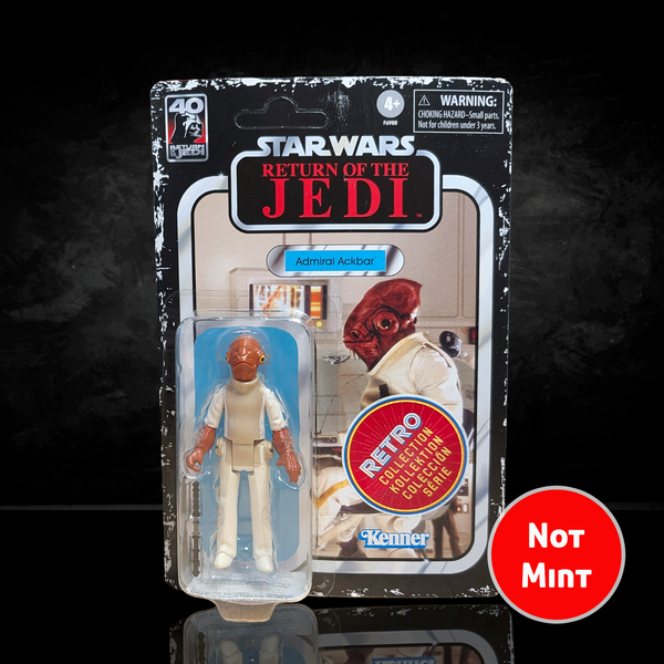 Admiral Ackbar Star Wars Retro Collection ROTJ Action Figure Exclusive Hasbro Not Mint by Kenner vintage toy collectible