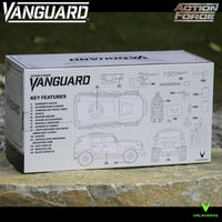 Vanguard Action Force box featuring technical diagrams of a military vehicle and figures
