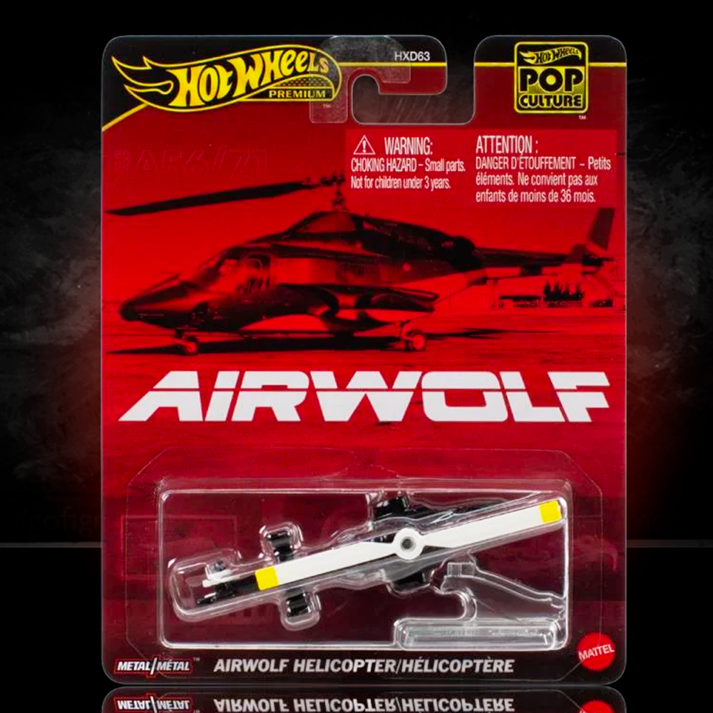 Airwolf Hot Wheels Premium Pop Culture Helicopter 1:64 Scale Die-Cast Model