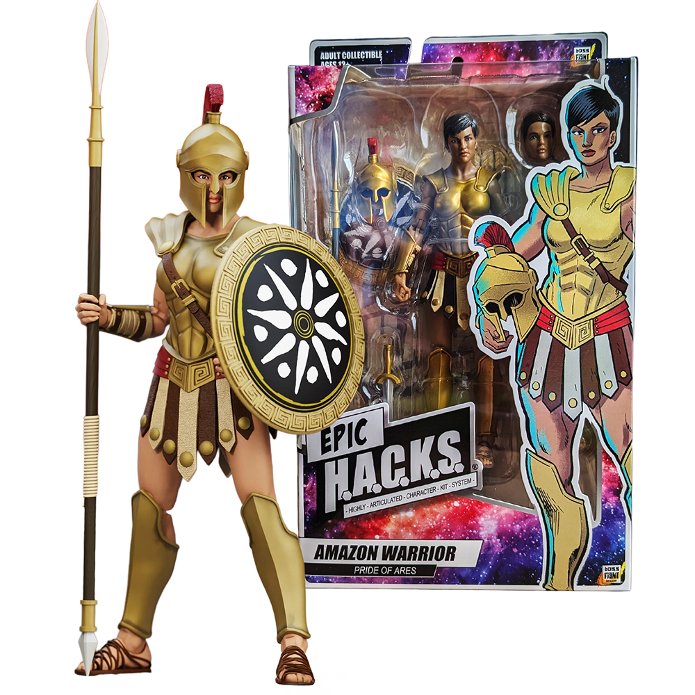 Pride of Ares Epic H.A.C.K.S. Core 1:12 Scale Action Figure - Boss Fight Studio with shield and spear