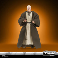Star Wars Vintage Collection Obi Wan Kenobi figure in brown robes against an orange background