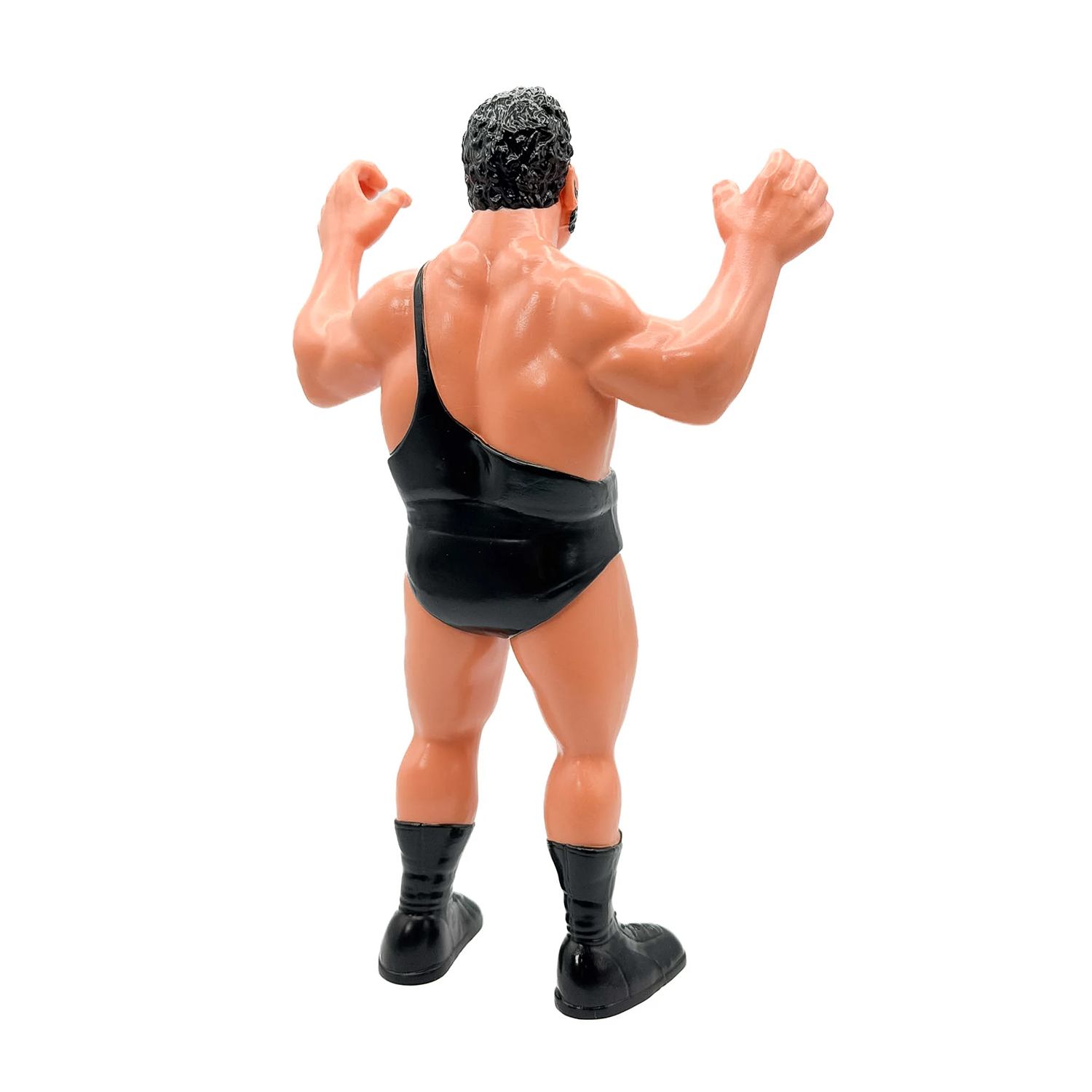 Andre the Giant Major Big Rubber Guys 1:9 Scale 8-Inch Posed Wrestling Figure by Major showing rear view with black wrestling attire