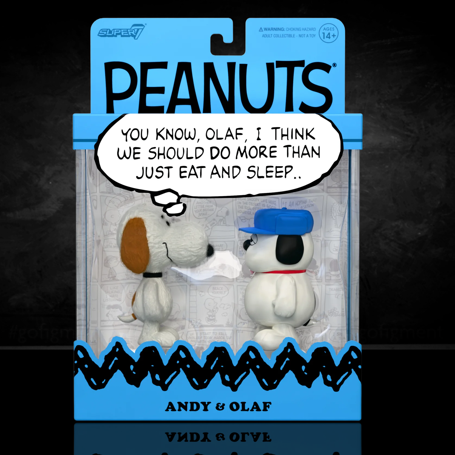 Olaf and Andy Peanuts ReAction Figures 2-Pack Super7 Collectible Figure Set