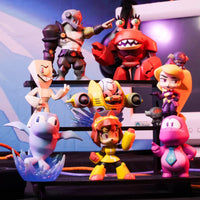Kit - 4" Action Figure (Gameoverse) Animiniz by Glitch Studios with colorful character figures in a display scene