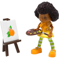 Boss Fight Studio Llc Orange Blossom figure with curly hair holding palette and brush beside easel with orange painting