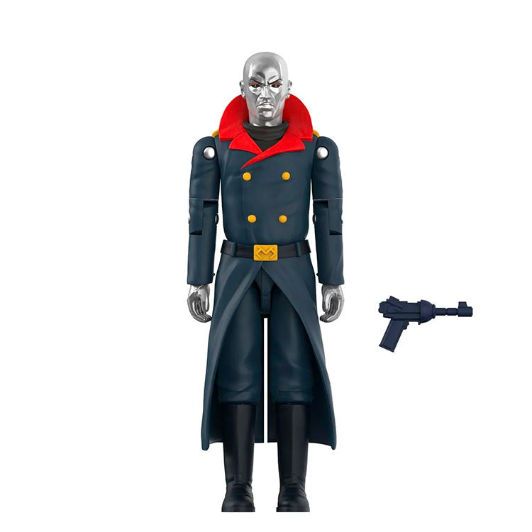 Hasbro Arctic Destro G.I. Joe ReAction figure with pistol accessory and metallic silver painted details.