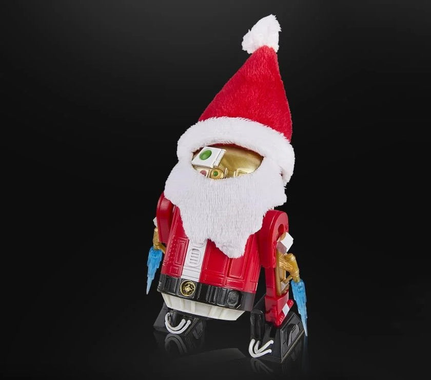 Hasbro Star Wars Black Series Astromech Droid action figure dressed in festive Santa holiday outfit
