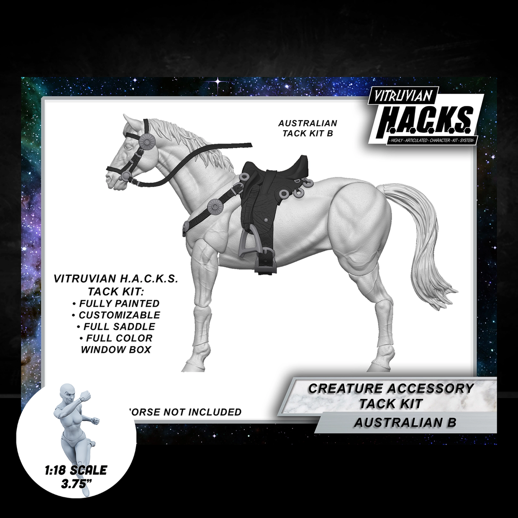 Mighty Steeds - Australian Tack Kit – BLACK Action Figure Accessories