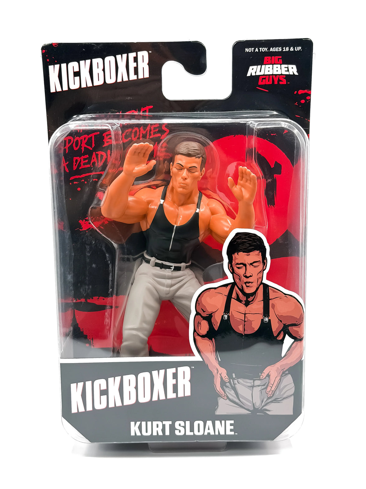 Kurt Sloane Kickboxer Dancing Major Big Rubber Guys 1:9 Scale 8-Inch Posed Wrestling Figure by Major in action stance new in package