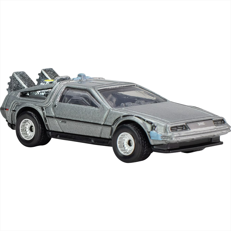 Mattel Hot Wheels detailed 1:64 scale DeLorean Time Machine diecast model from Back to the Future film series