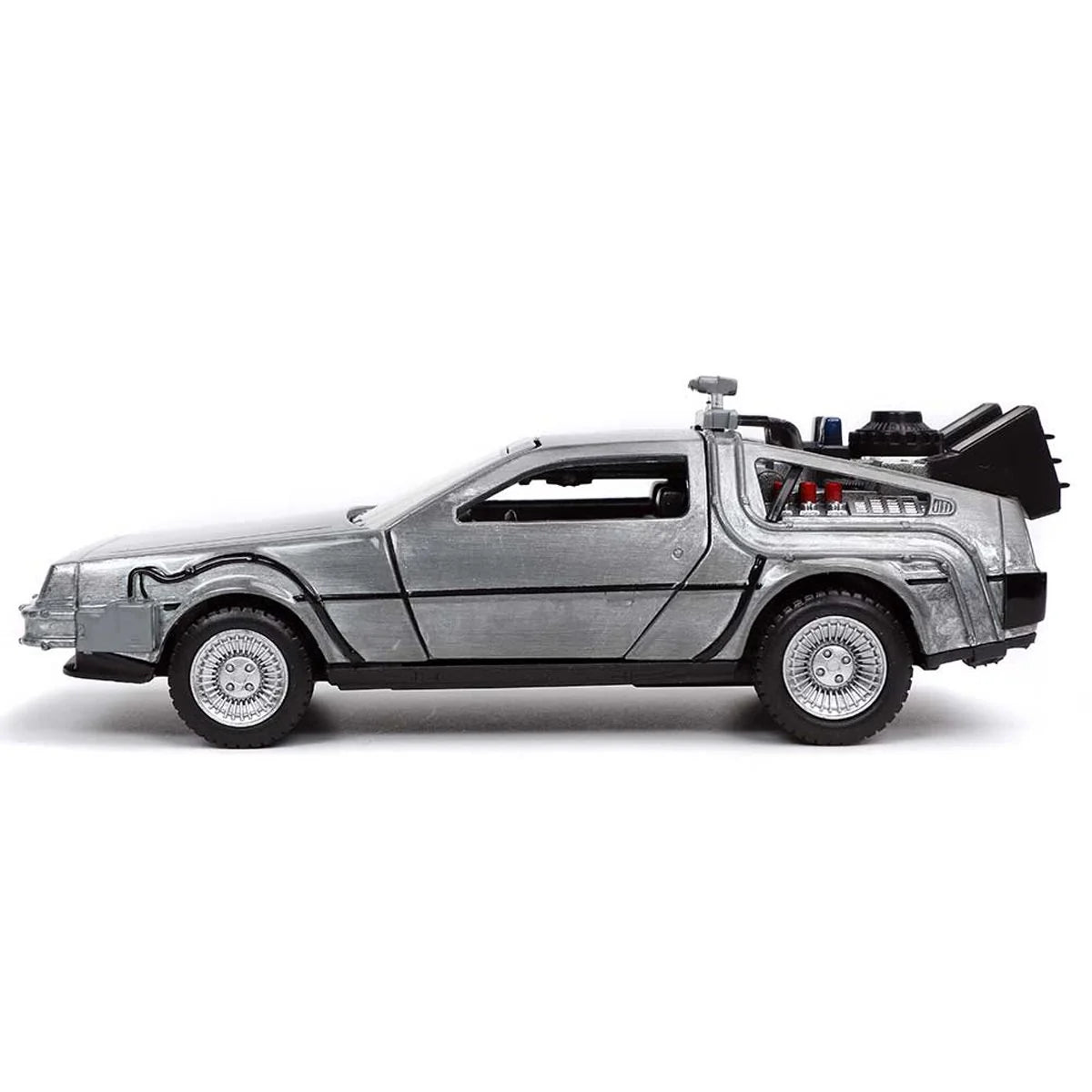 Time Machine 5 in. Jada Toys Vehicles: Die-Cast Metal Back to the Future "1" 1:32 silver DeLorean model