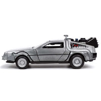 Time Machine 5 in. Jada Toys Vehicles: Die-Cast Metal Back to the Future "1" 1:32 silver DeLorean model