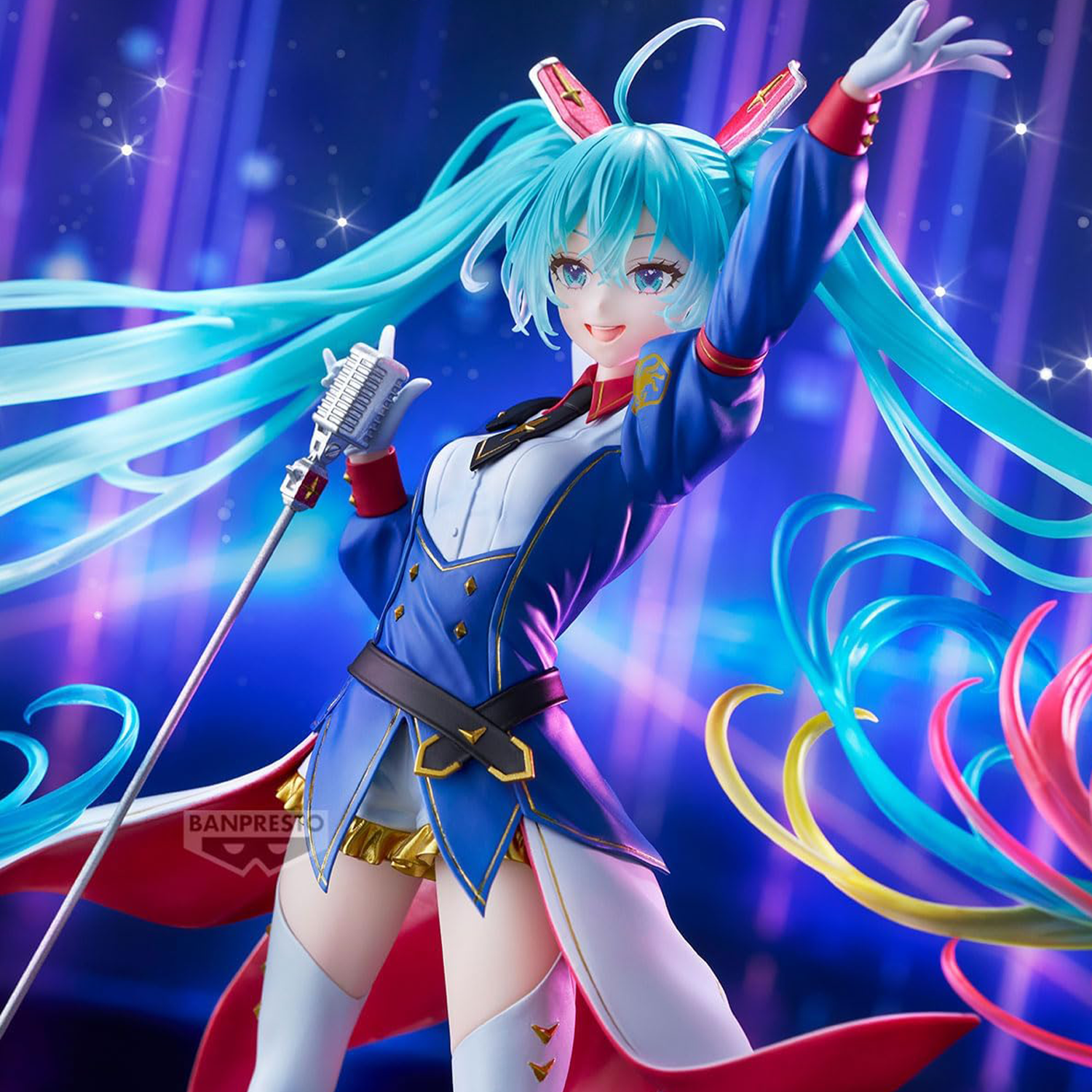 Banpresto Evolve Gundam 45th x Hatsune Miku Collaboration 8.3" Premium Figure - Authentic with dynamic pose and vibrant colors