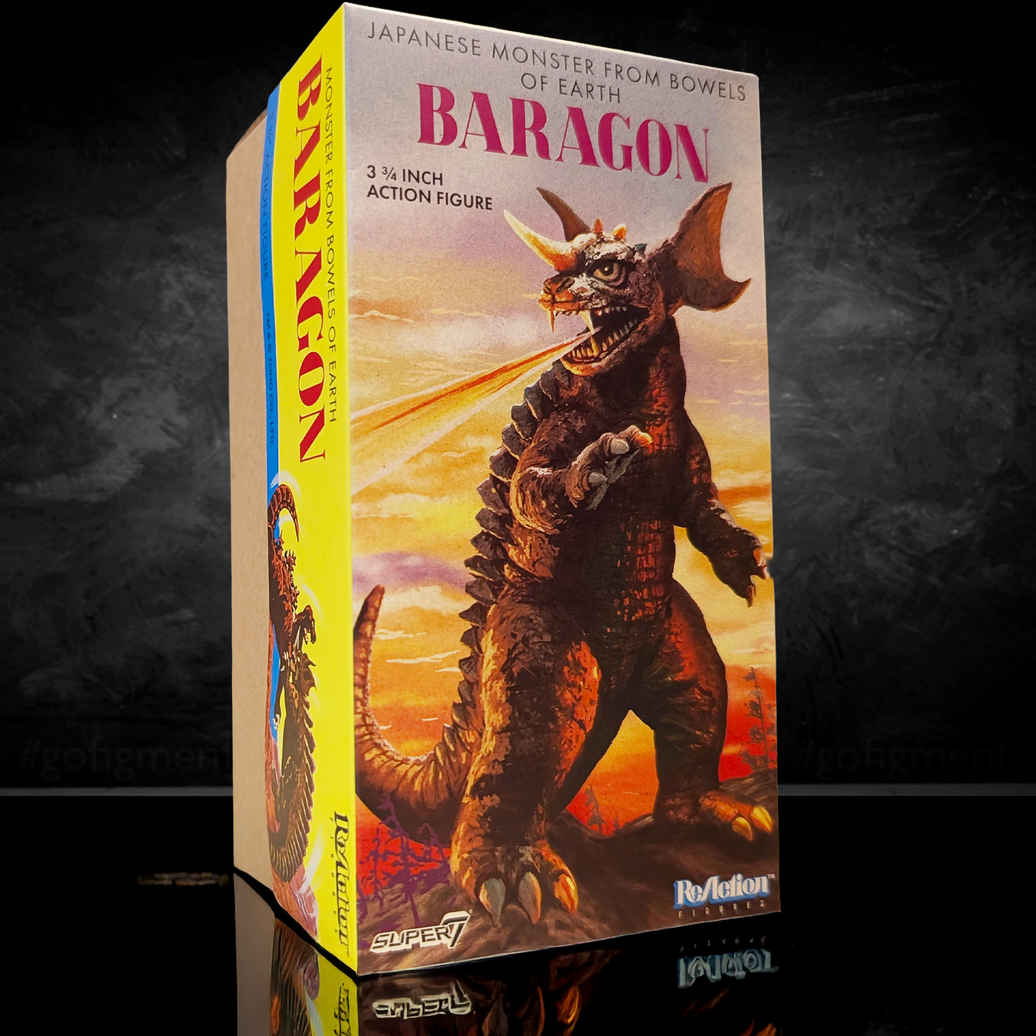 Toho ReAction Wave 1 Baragon (Marusan Tin) 3.75” Retro Style Action Figure