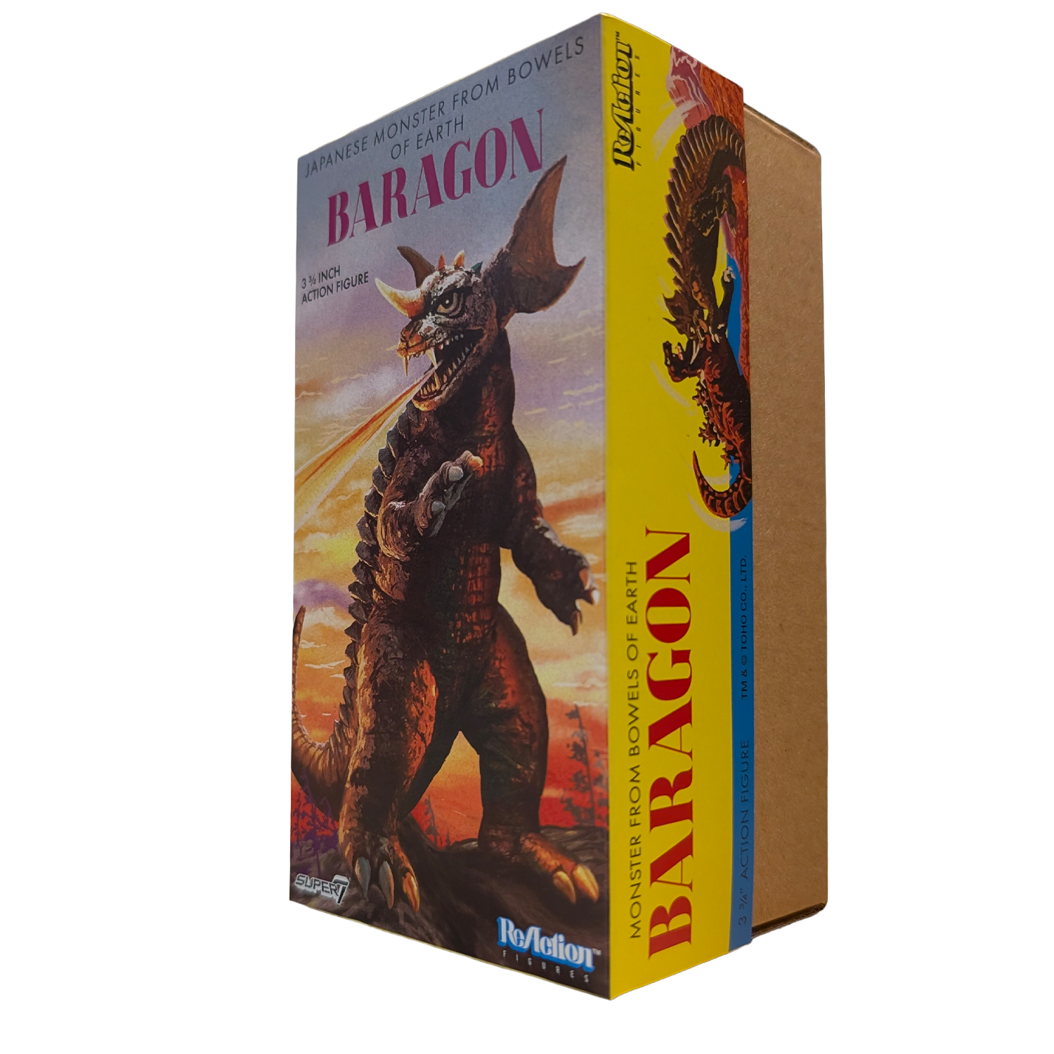 Toho ReAction Wave 1 Baragon (Marusan Tin) 3.75” Retro Style Action Figure