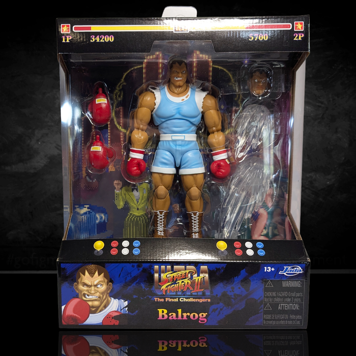 Ultra Street Fighter II Balrog 6-Inch Scale Deluxe Action Figure - The Ruthless Enforcer by Jada Toys new in box