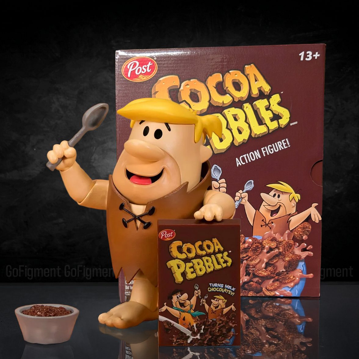Fred Flintstone & Barney Rubble BUNDLE 1:12 Scale Action Figure - Premium Articulated Fruity Pebbles by Jada Toys