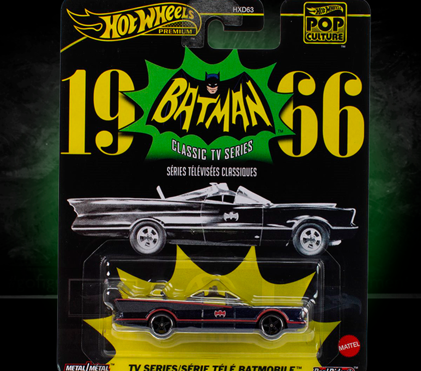 Batman Classic TV Series Hot Wheels Premium Pop Culture 1966 Batmobile 1:64 Scale Die-Cast Model