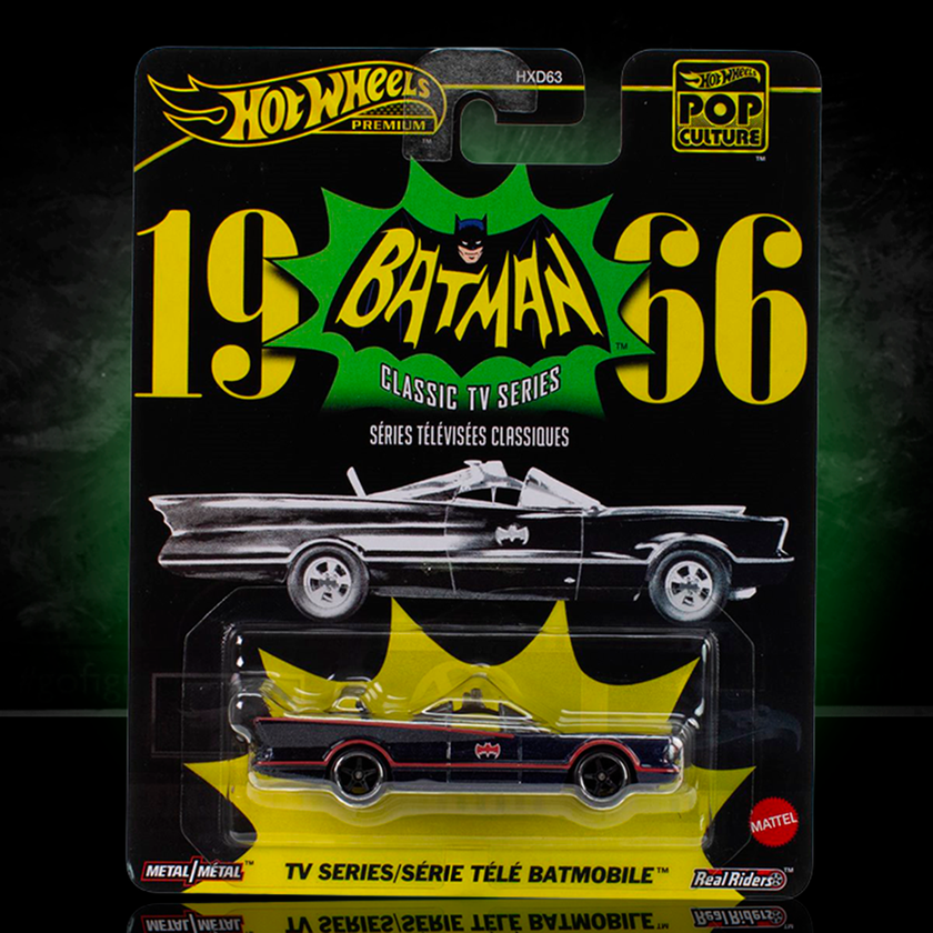 Batman Classic TV Series Hot Wheels Premium Pop Culture 1966 Batmobile 1:64 Scale Die-Cast Model