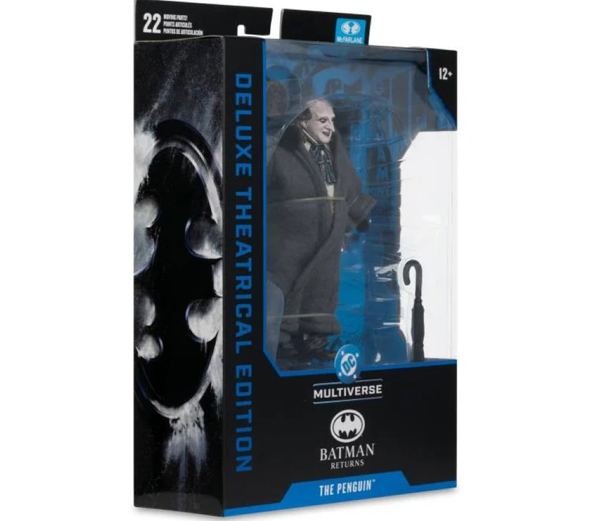 McFarlane Batman Returns DC Multiverse The Penguin deluxe theatrical edition action figure in packaging with accessories