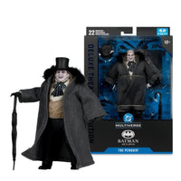 McFarlane Batman Returns The Penguin Deluxe Theatrical Edition action figure with black coat and umbrella accessory