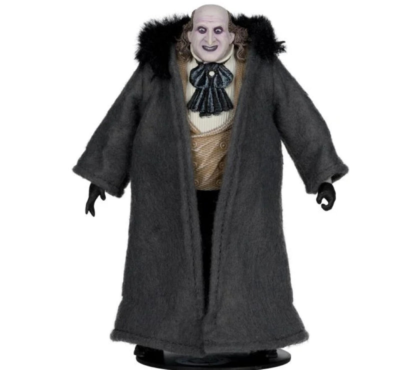 McFarlane Batman Returns The Penguin Deluxe Theatrical Edition action figure wearing black coat and detailed costume