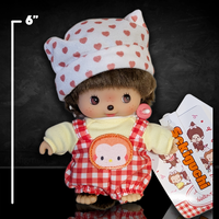 Monchhichi as Bebichhichi in Overalls Collaboration Plush 6" Limited Edition