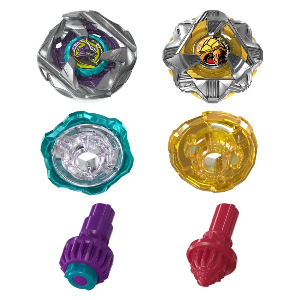 Beyblade X Calibur Samurai 6-70M BX & Obsidian Shell 3-85S BX Dual Pack Set Hasbro Beyblade Spinning Tops