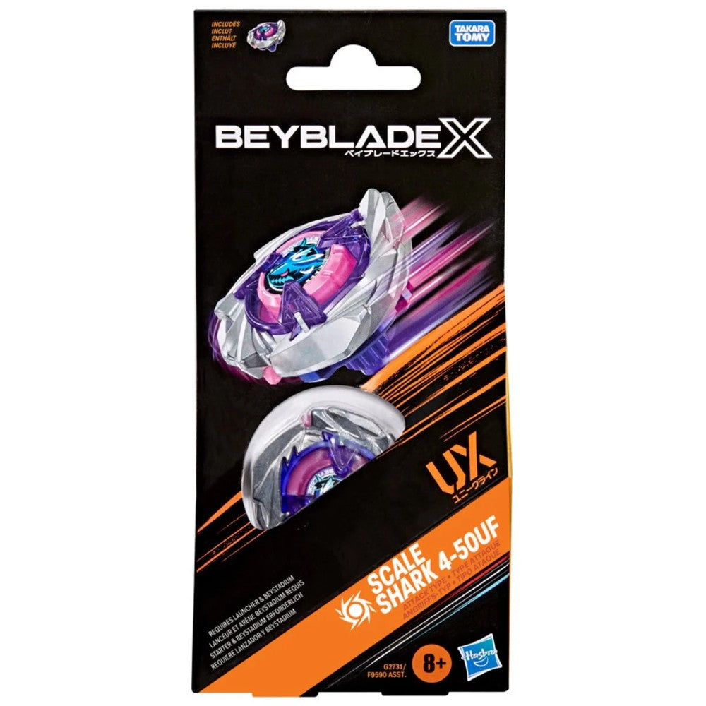 Beyblade X Scale Shark 4-50UF Booster Pack Set Hasbro Beyblade Spinning Tops