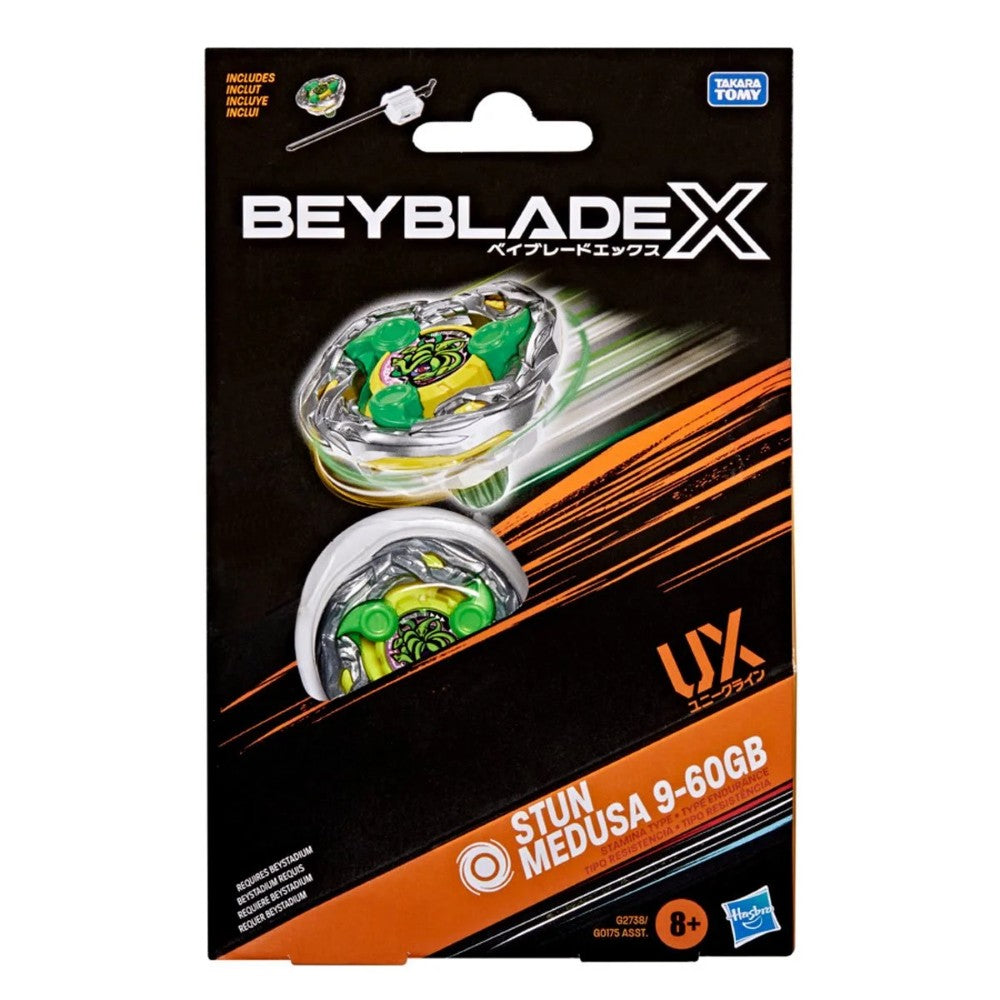 Beyblade X Stun Medusa 9-60GB UX Starter Pack Set Hasbro Beyblade Spinning Tops packaging