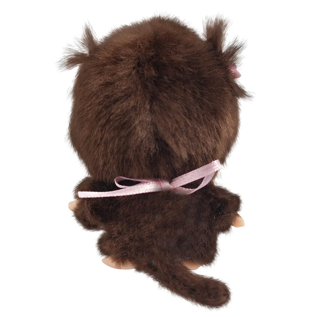 4" Bebichhichi Big Head Mascot Girl Monchhichi Keychain Plush Mascot back view