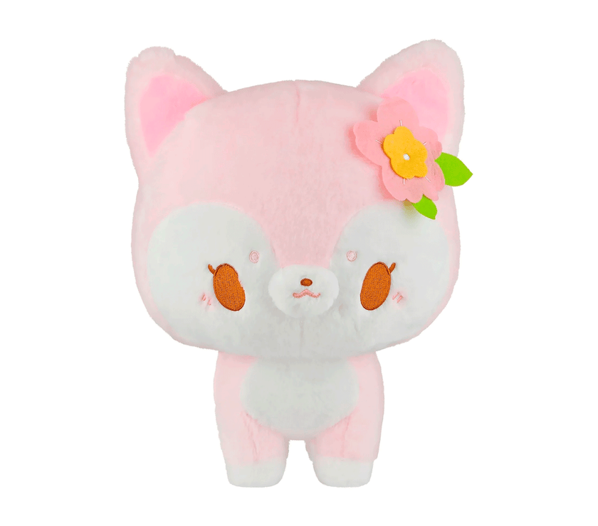 Birduyen Speckle pink deer plush with flower accessory soft kawaii companion toy for all ages