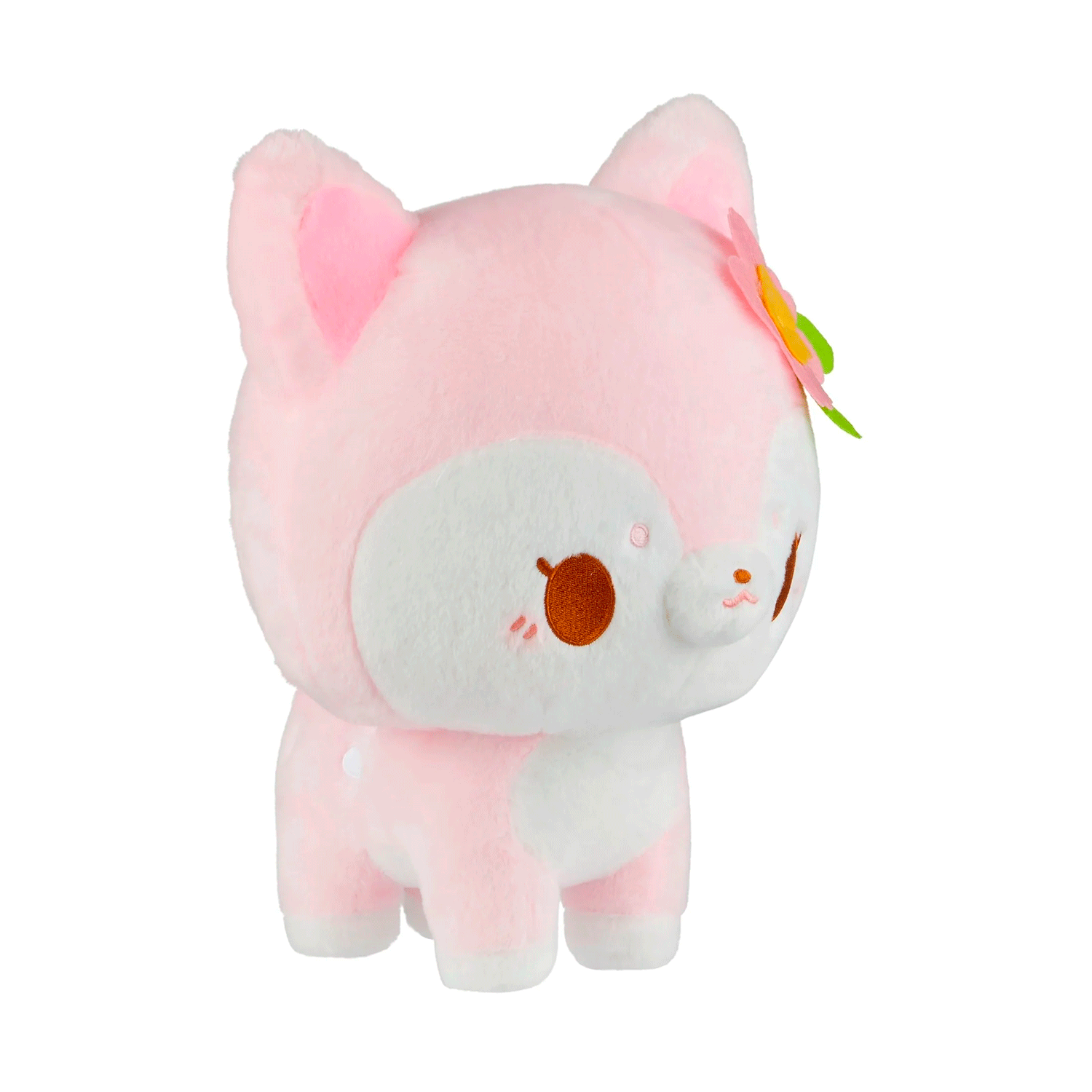 Birduyen Speckle pink deer plush with flower detail, soft kawaii companion toy for all ages