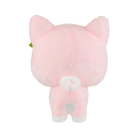 Back view of Birduyen Speckle the Pink Deer plush showing soft pink fur and curled tail.