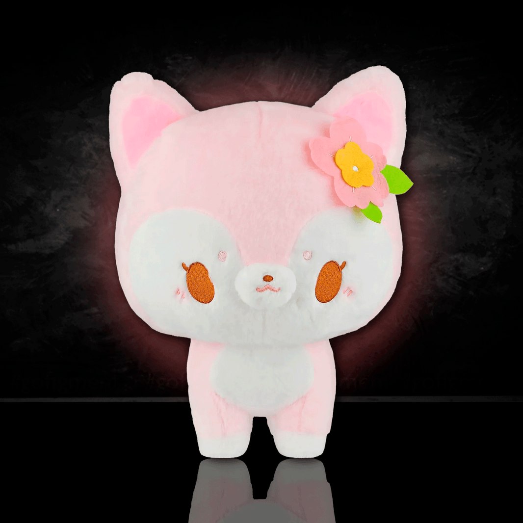 Birduyen Speckle pink deer plush with flower accessory, soft and cute kawaii companion for all ages