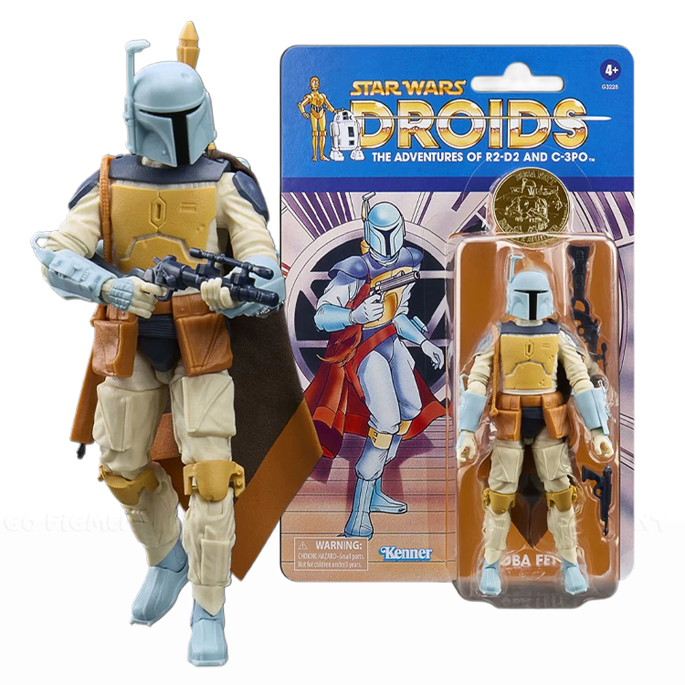 Star Wars The Black Series Droids Boba Fett 6-Inch Action Figure by Hasbro with packaging and weapon accessory