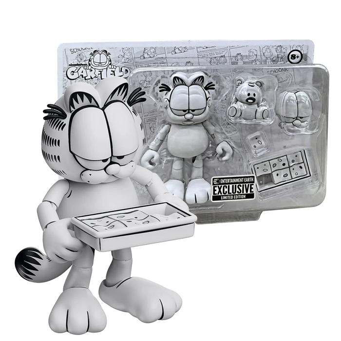 Garfield Black and White Daily Comic Strip Action Figure - Entertainment Earth Exclusive