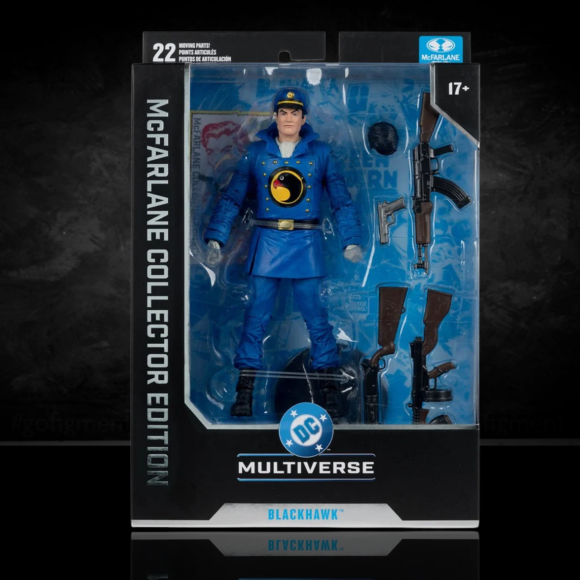DC McFarlane Collector Edition Wave 13 #49 Blackhawk DC Classics 7-Inch Scale Action Figure in packaging with weapons accessories