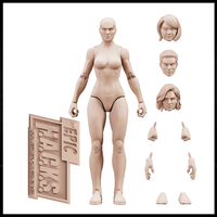 EPIC H.A.C.K.S. Blank Female CHAMPAGNE BEIGE 6" Scale Premium Action Figure