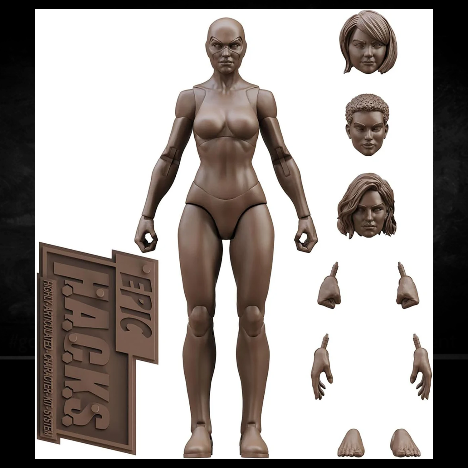 EPIC H.A.C.K.S. Blank Female COFFEE 6" Scale Premium Action Figure
