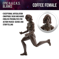 EPIC H.A.C.K.S. Blank Female COFFEE 6" Scale Premium Action Figure