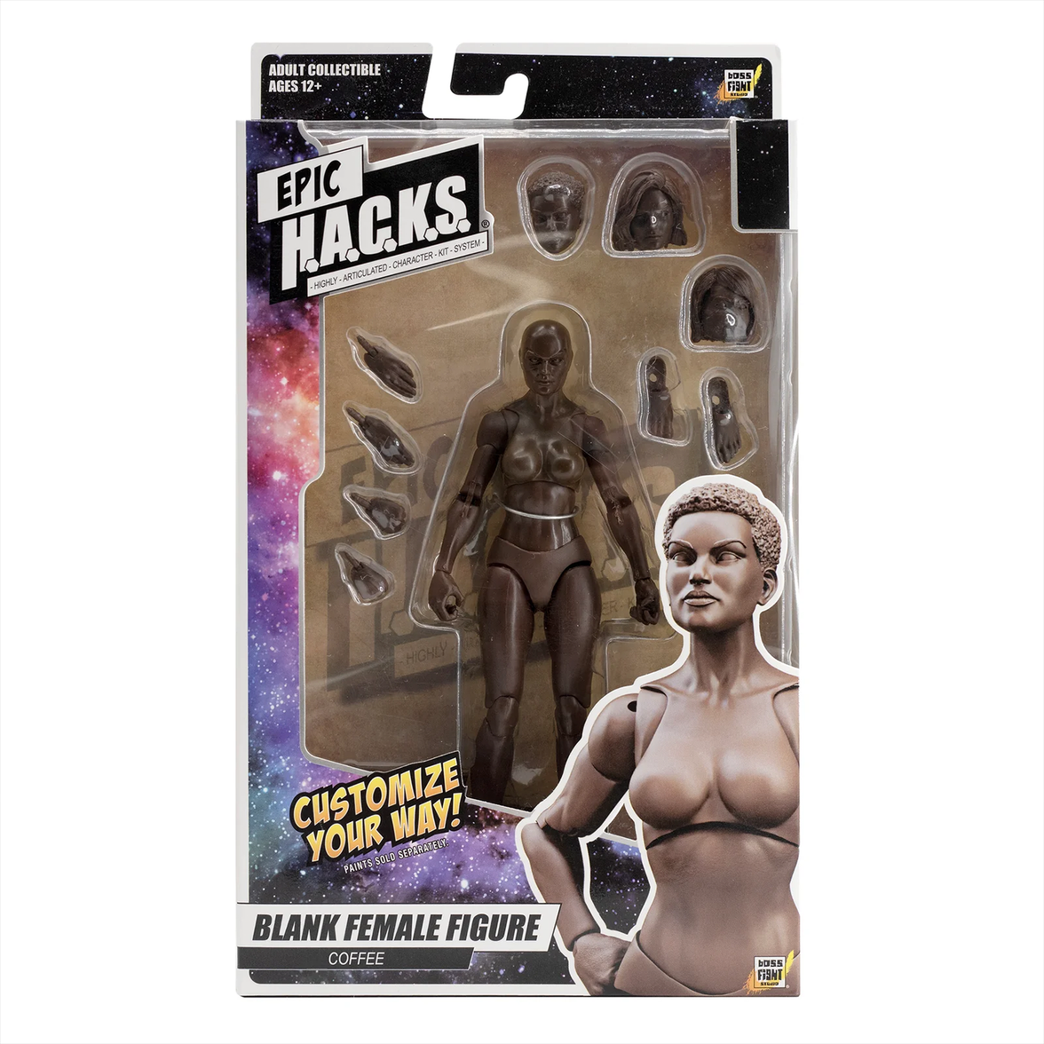 EPIC H.A.C.K.S. Blank Female COFFEE 6" Scale Premium Action Figure