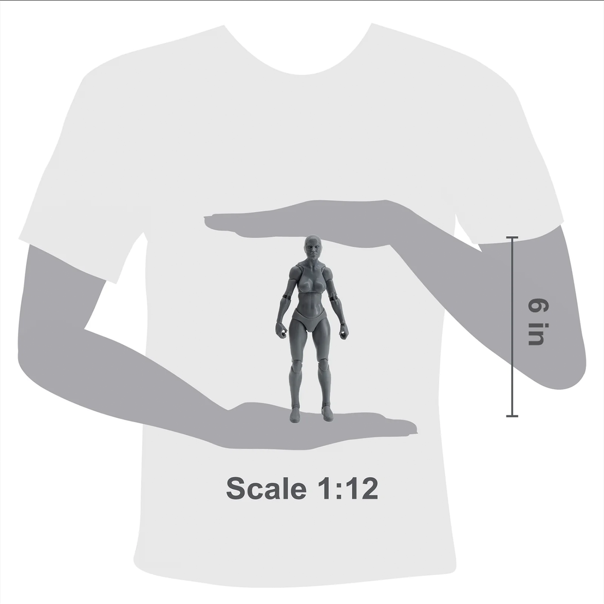 EPIC H.A.C.K.S. Blank Female SHADY GREY 6" Scale Premium Action Figure