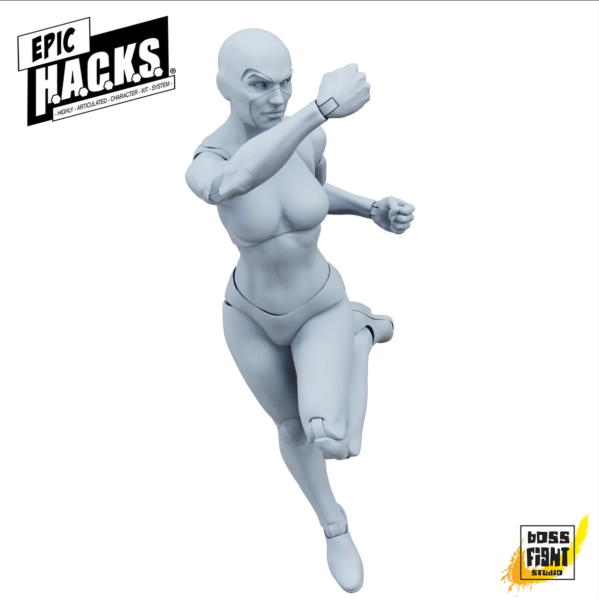 EPIC H.A.C.K.S. Blank Female SHADY GREY 6" Scale Premium Action Figure