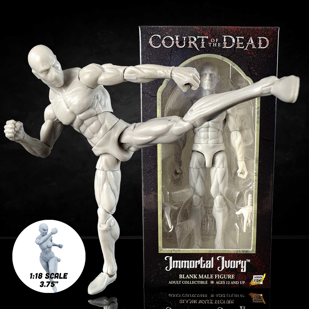 Immortal Ivory Male - Court of the Dead Action Figure Blank 1:18 Scale