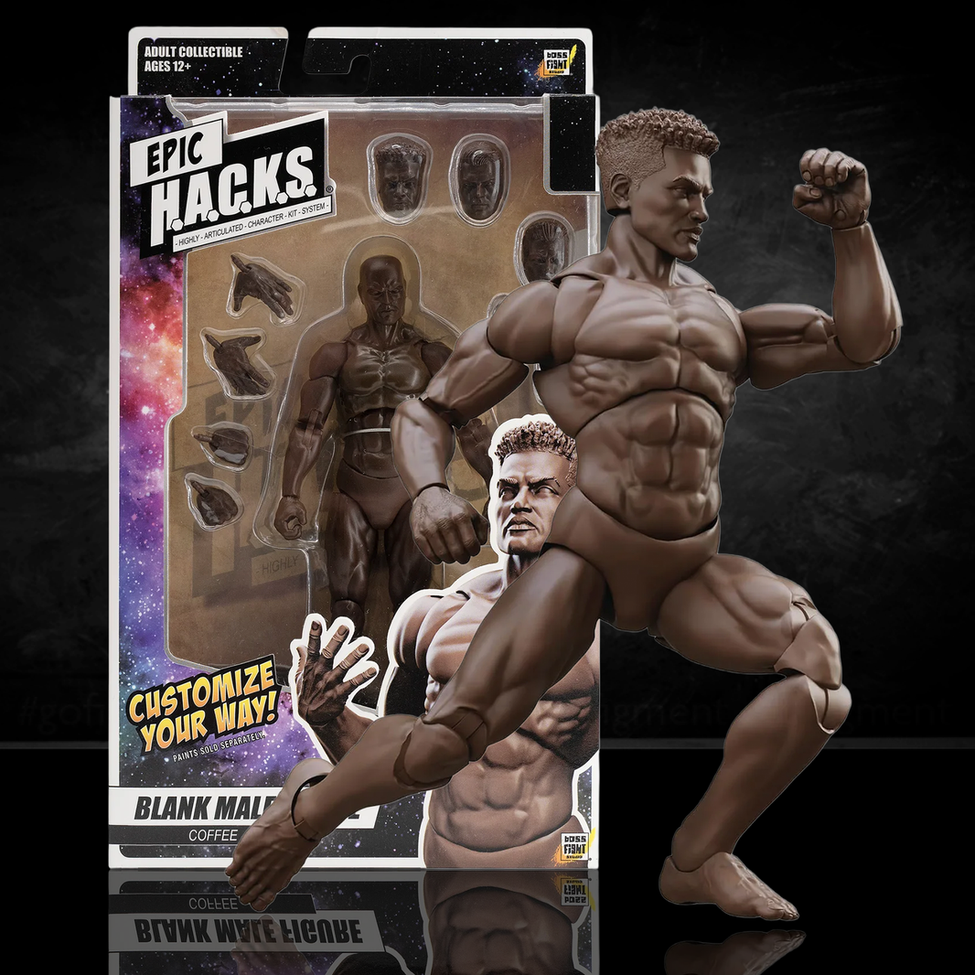 EPIC H.A.C.K.S. Blank Male COFFEE BROWN 6" Scale Premium Action Figure